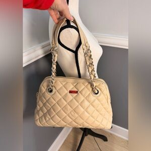 Kate Spade Gold Coast Georgina quilted leather shoulder bag in cashew